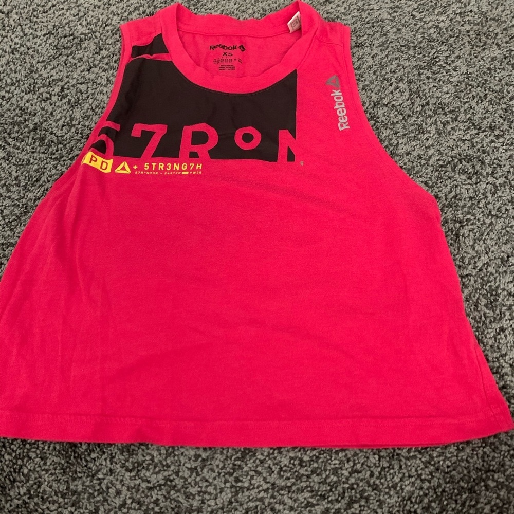 Reebok pink tank top xs